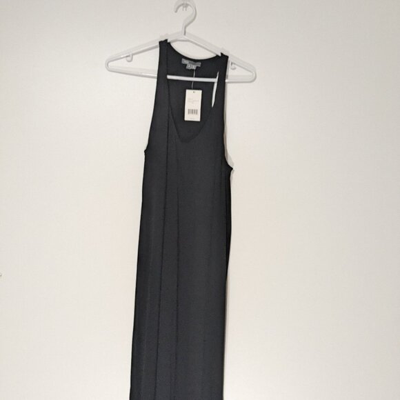 BNWT Vince Racerback Maxi Dress with Shelf Bra Black Size Small - Picture 2 of 7